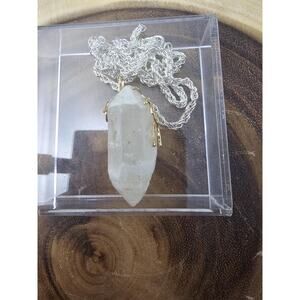 Extra large quartz crystal pendant